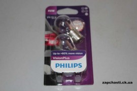 Лампа P21W PHILIPS Vision Plus +60% 2 шт